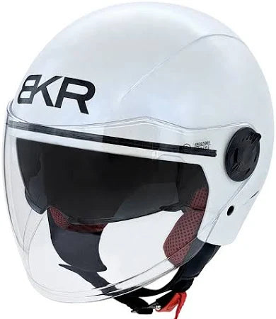 CASCO JET BKR TRE BIANCO LUCIDO - NERO OPACO