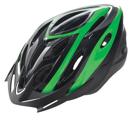 ADULT HELMET OUTMOULD L BLACK/GREEN