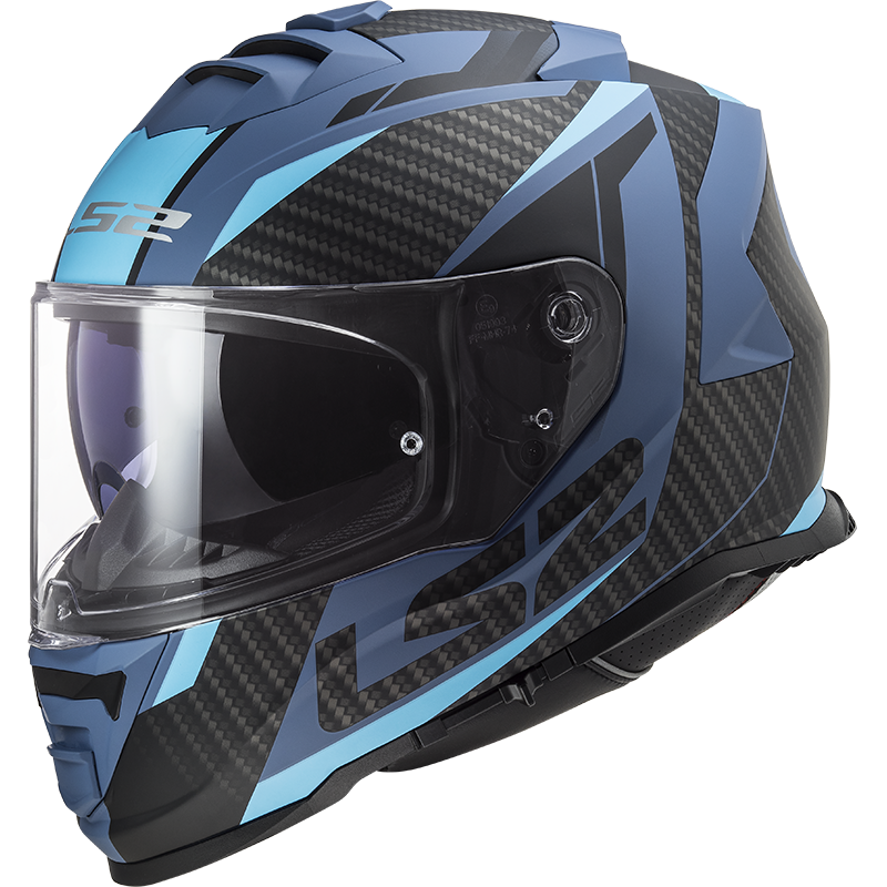 CASCO MOTO LS2 STORM FF800 RACER MATT BLU