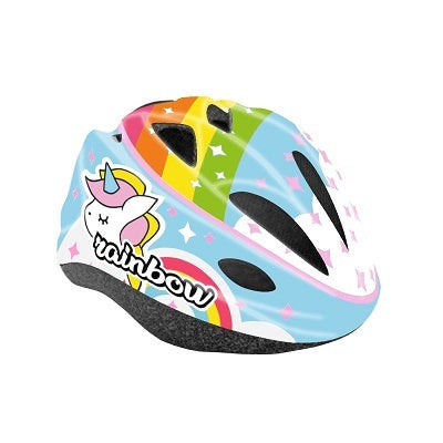 LIGHT BLUE RAIBOW CYCLE HELMET SIZE 5