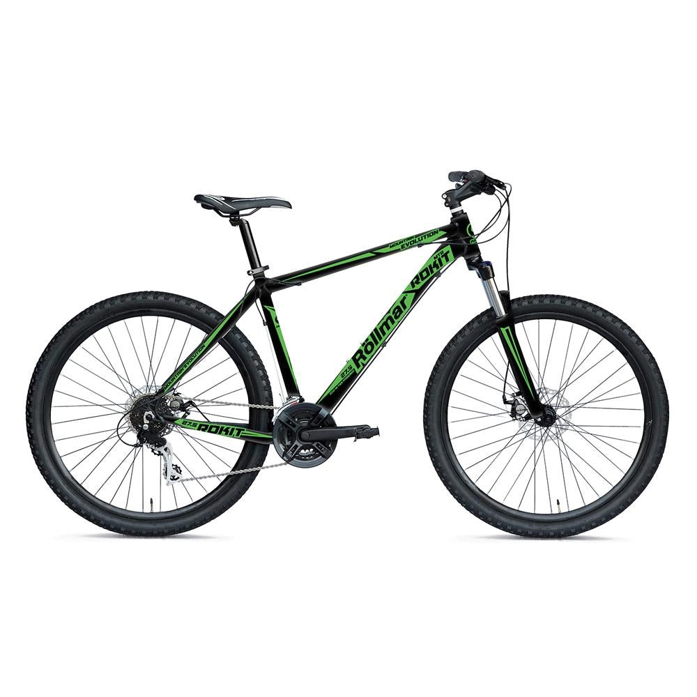 CICLO 24" MTB "ROKIT" 21V ACCIAIO NERO VERDE rolmar