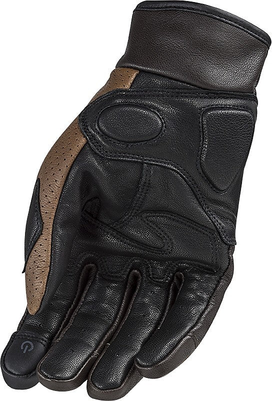 Motorcycle Gloves In Leather Custom Ls2 RUST Black CE