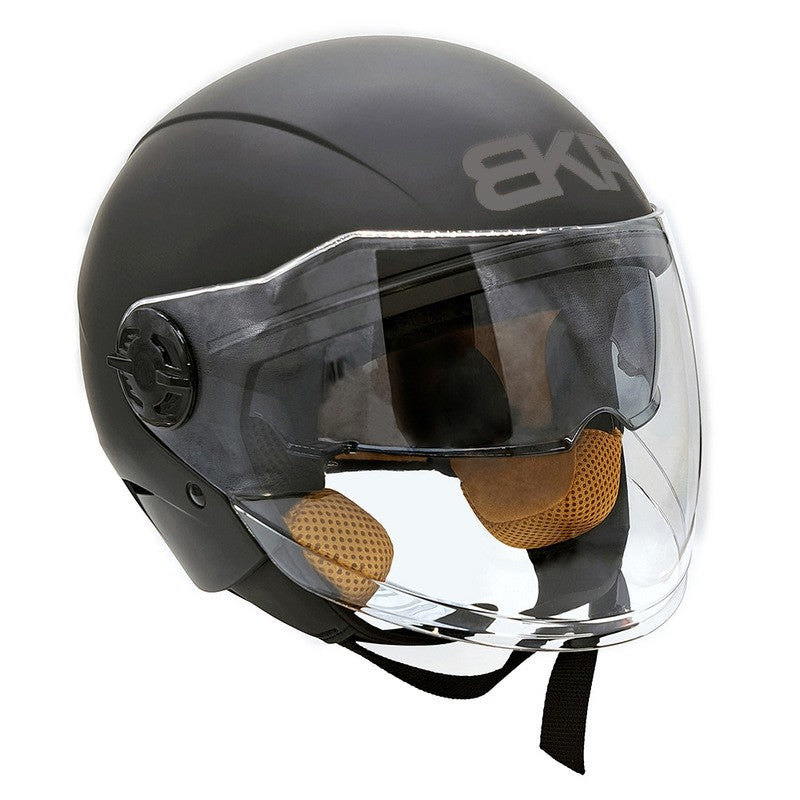 CASCO JET BKR TRE BIANCO LUCIDO - NERO OPACO
