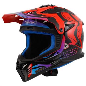 CASCO LS2 MX708 FAST2 DUCK YELLOW-GREEN MAT-GORILLA PURPLE-WASH RED-MATT DARK GREY