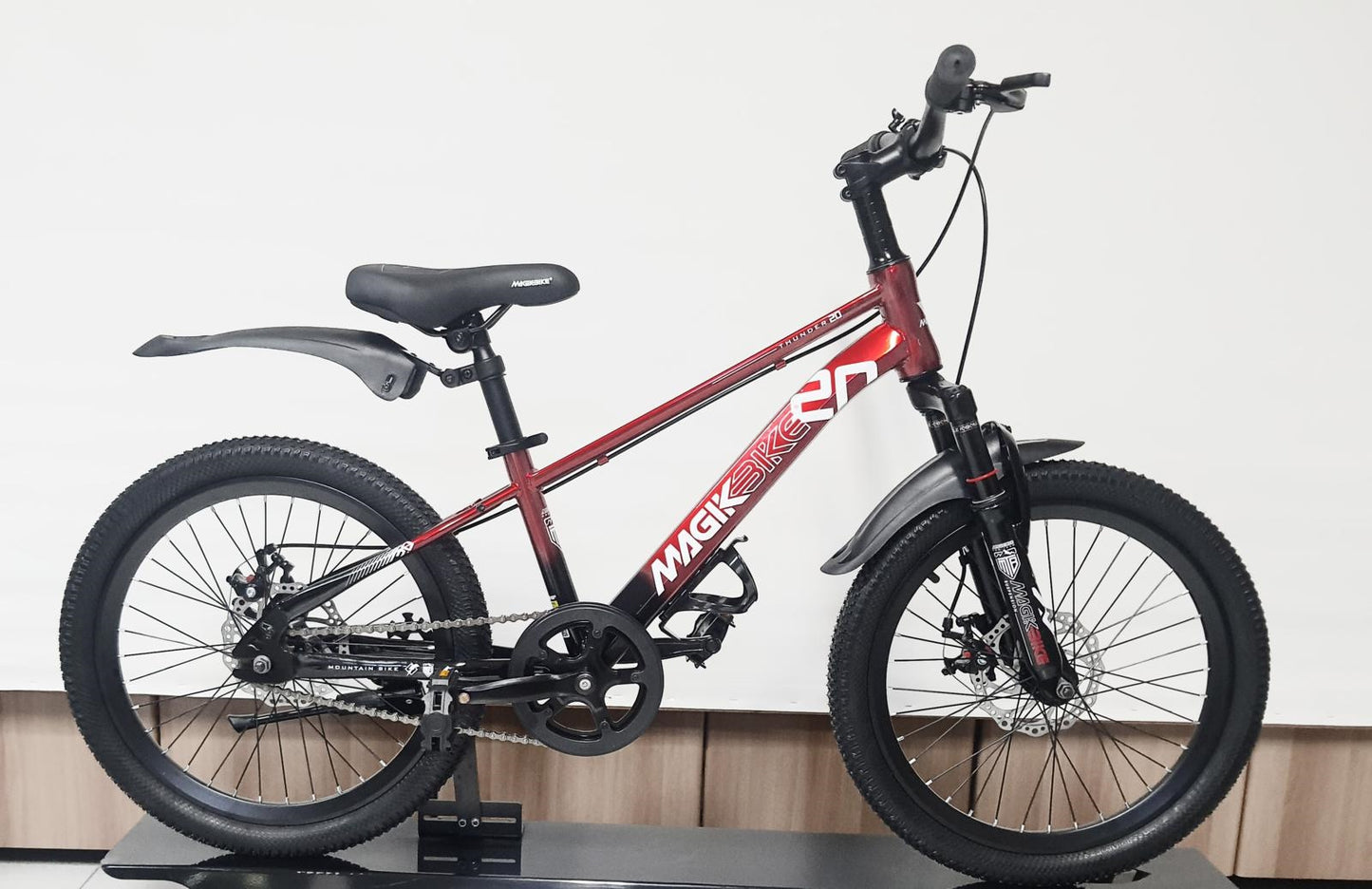 CICLO MTB 20 "THUNDER" 1V ROSSO DISK FORC. AMMORTIZZATA