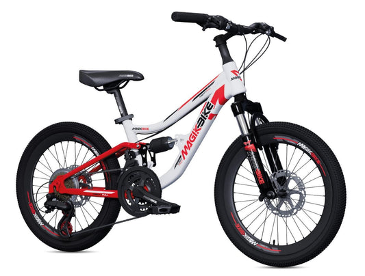 CICLO MTB 20 "TWENTY FULL" 21 VELOCITA' BICOLORE BIANCO/ROSS