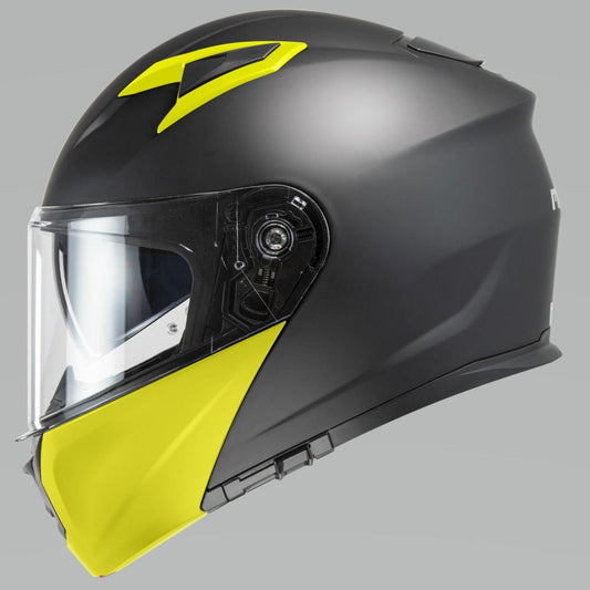 CASCO MPH MOD.RAPTOR MODULARE NERO/YELLOW HV taglia M