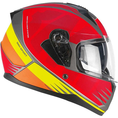 Casco Moto Integrale Ska-P 3MHG SPEEDER SPORT Rosso Giallo opaco taglia M
