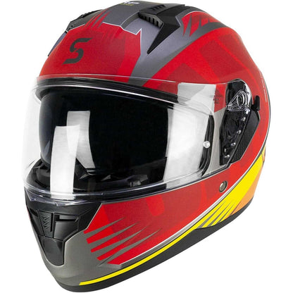 Casco Moto Integrale Ska-P 3MHG SPEEDER SPORT Rosso Giallo opaco taglia M