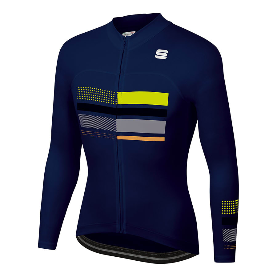 Sportful Wire Thermal long sleeve blue jersey