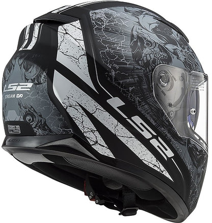Full Face Motorcycle Helmet Double Visor Ls2 FF320 STREM EVO Throne xxs