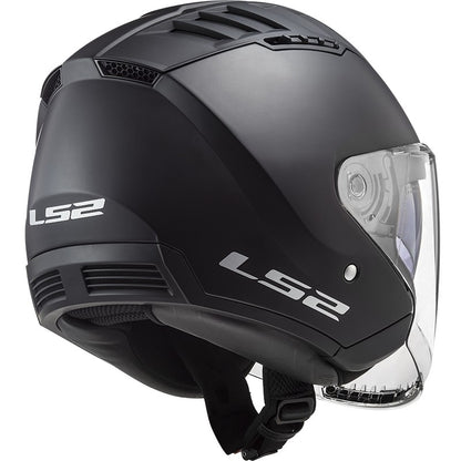 Double Visor Jet Motorcycle Helmet Ls2 OF600 Copter Solid Matt Black